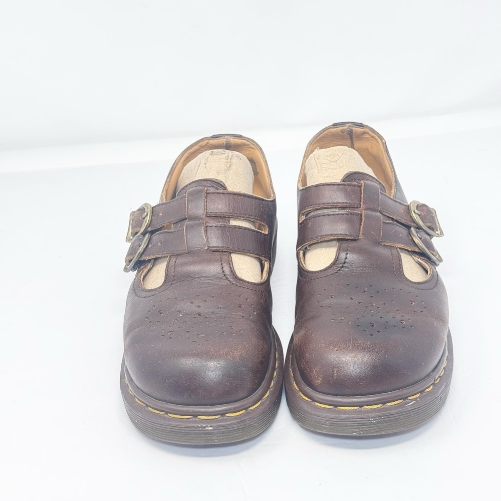 Dr. Martens Brown Leather Mary Janes - Picture 5 of 16